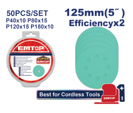 ProSand Premium 5-Pack Sanding Sheets for Random Orbital Sander, Multi-Grit Durable Design